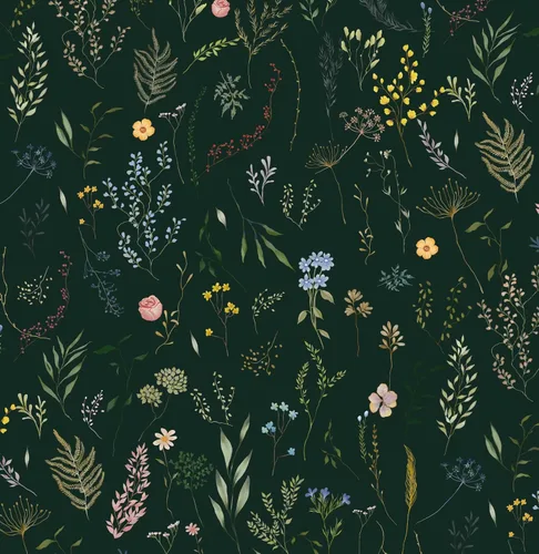 Vista 19 de Dimoon Papel tapiz floral de 78.7 x 16.1 pulgadas, papel de contacto negro grueso, papel tapiz grueso, papel tapiz delicado impermeable, hoja verde