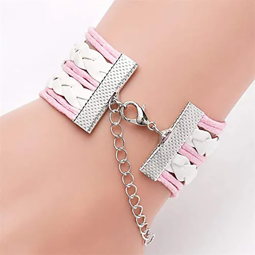 Vista 3 de SWPERP Demon Slayer Bracelet Adjustable Gemstone Bracelet Pink 185cm71x196 inch
