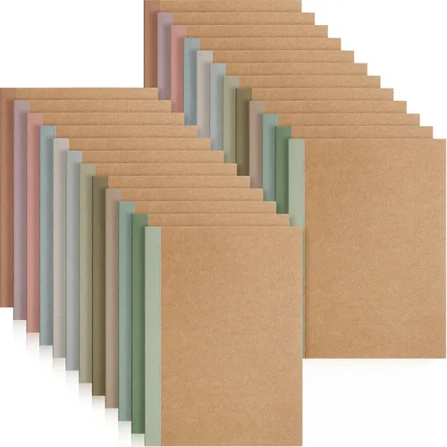 Vista 13 de Harloon A5 Composition Notebook Journals 8 x 5.75 in College Ruled Kraft Notebooks with Rainbow Spines Small Lined Composition Book for Office