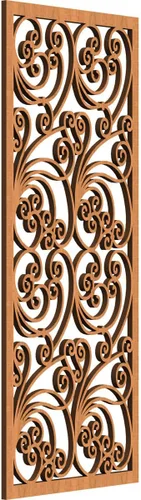 Vista 138 de 9 3/8"W x 24 3/8"H x 1/4"T Marilla Decorativos Paneles de Pared de Madera Calado, Abedul