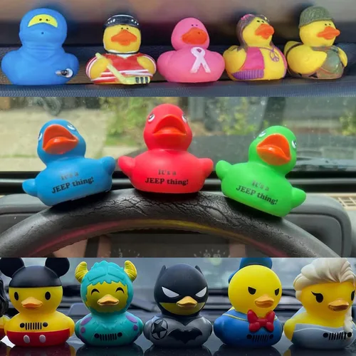 Vista 3 de 10 tapones de pato, soporte de pato de goma, soporte de pato de goma para Jeep Dash y pantalla fija, regalo para los amantes de Jeep, incluye