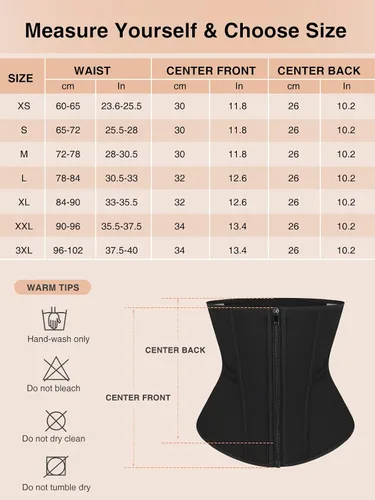 Vista 5 de Wonder-Beauty Entrenador de cintura para mujer, corsé con control de abdomen, entrenador de cintura, talla grande con 8 huesos de acero y bolsillo
