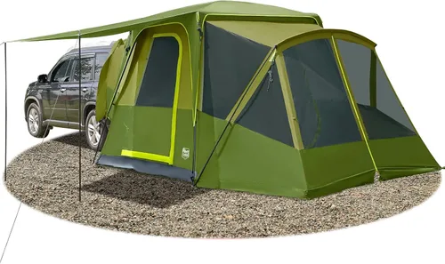 Vista 12 de TIMBER RIDGE 5-9 Person SUV Tent with Screen Porch and Awning for Family Camping, Weather Resistant and Portable Van or Car Tent, Includes Rainfly