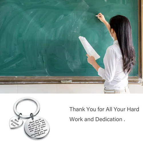 Vista 7 de LQRI - Llavero con texto en inglés "Thank you for all your hard work and dedication
