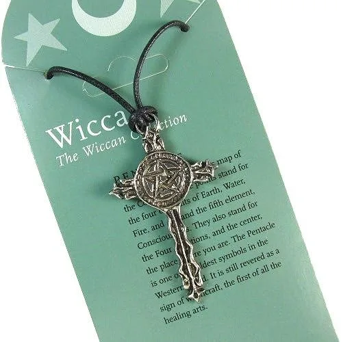 Vista 3 de La pentáculo colgante de peltre, la colección de Wiccan
