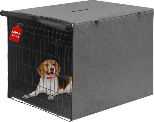 Vista 8 de Deblue Funda para jaula de perro de 24 pulgadas con bolsa de almacenamiento, funda de poliéster resistente para perreras de mascotas, ajuste