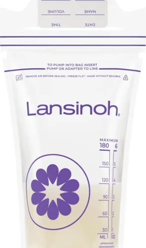 Vista 11 de Lansinoh Bolsas de almacenamiento de leche materna, 1 paquete de 50 unidades.