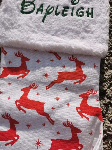 Vista 4 de HUAN XUN Decoraciones navideñas personalizadas para decoración de chimenea Aaden