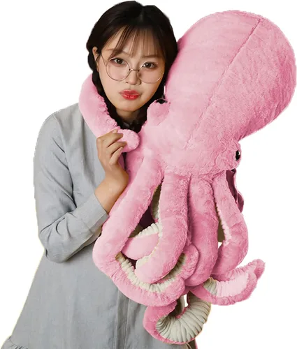 Vista 11 de GOOC Pulpo, animales de peluche, pulpo, muñecos de peluche, juguetes de peluche de pulpo, regalo para niños y amantes (negro)