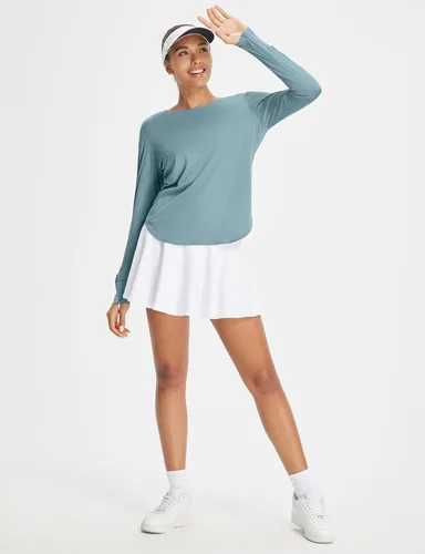 Vista 80 de BALEAF - Camisetas de sol de manga larga para mujer, con FPU 50+, para senderismo, ligeras, de secado rápido, protección contra rayos ultravioleta