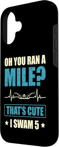 Vista 2 de Funny Swimmer I Swam 5 Hilarious Swimming Case for iPhone 16