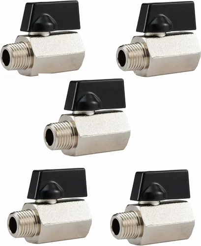 Vista 8 de EFIELD 1/4 Válvula de bola de latón de 1/4 "hembra NPT X 1/4" macho NPT válvula de cierre roscada, (MINI001)