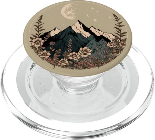 Vista 8 de PopSockets de popSockets de montaña con diseño floral bohemio y chic