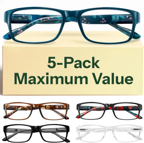 Vista 10 de Gaoye 1.25 - Gafas de sol para hombre para todo el día, lectores de computadora con protección de luz azul, paquete económico