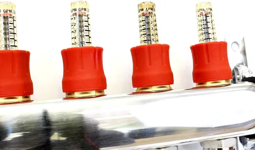 Vista 2 de PEX Colector Radiante Calefacción de Piso Set 3 Loop Sistema de Acero Inoxidable Calefacción Hidrónica Para 1/2 "Tubo de Barrera de Oxígeno
