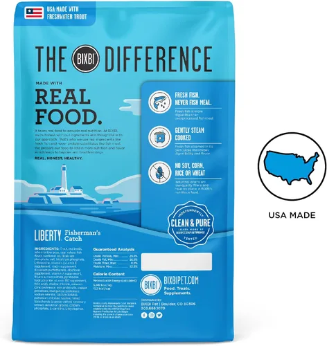 Vista 2 de BIXBI Liberty - Alimento seco para perros sin granos, receta de pesca pescador – pescado fresco, alto en proteínas, sin comidas de carne – Hecho