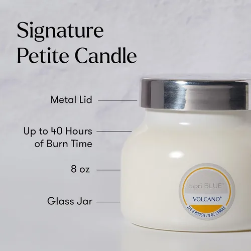 Vista 5 de Capri Blue Volcano Velas perfumadas – Velas en tarro de cristal de lujo para el hogar perfumadas con frutas tropicales y cítricos azucarados, mezcla