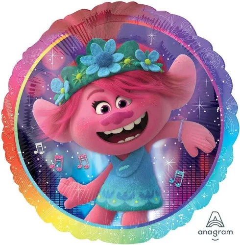 Vista 2 de Amscan - Globos de aluminio, para la colección de fiestas Trolls World Tour, accesorio de fiesta, multicolor, 4º cumpleaños