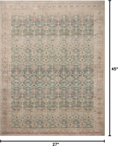 Vista 2 de Loloi Angela Rose Aubrey Collection AUB-02 - Alfombra decorativa de 2 pies 3 pulgadas x 3 pies 9 pulgadas, altura de pelo 0,19 pulgadas, diseño