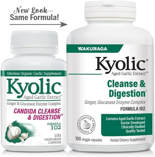 Vista 5 de Kyolic - Extracto de ajo envejecido fórmula 102 - Limpieza y digestión - Apoya la limpieza gastrointestinal y la función intestinal saludable*