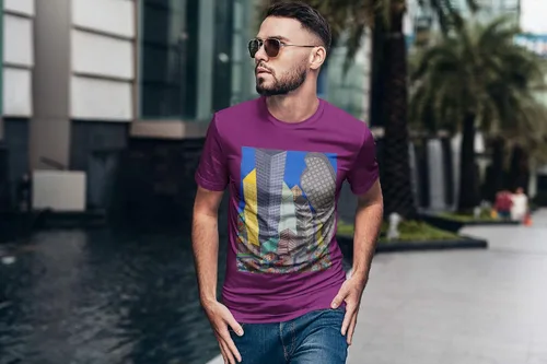 Vista 7 de Design Your OWN - Camiseta personalizada para añadir a tu foto con texto impreso