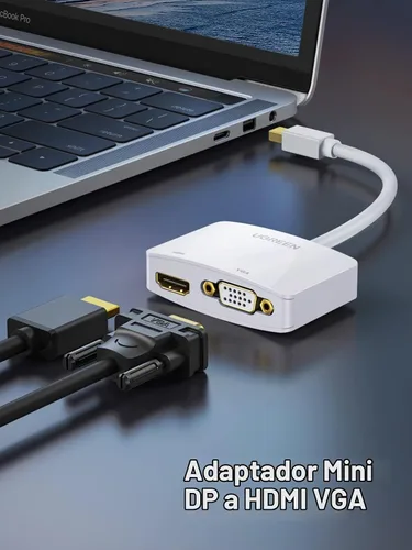Vista 2 de UGREEN Adaptador Mini DisplayPort a HDMI VGA 2 en 1