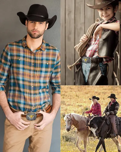 Vista 6 de Elilier Hebilla de cinturón para hombre, vaquero occidental, resistente, regalos para niñosespososadolescenteshombres, para vaquero Rodeo Halloween