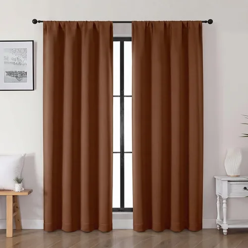 Vista 75 de Gwine Aqua Short Curtains 36 Inches Long - Small Half Window Kitchen Curtains Over Sink, Solid Blackout Curtain for Bathroom Basement Cabinet RV, 2