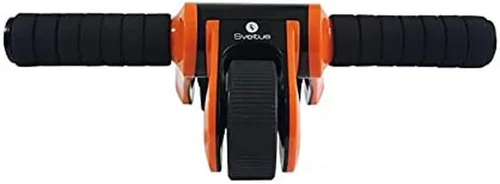 Vista 4 de Sveltus AB Roller - Zapatillas abdominales unisex para adultos, naranja y negro