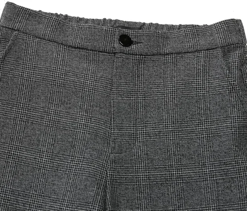 Vista 5 de Pantalones casuales elásticos de cintura alta para mujer con bolsillos