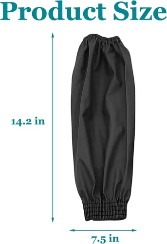 Vista 6 de Yzurbu Fundas para brazos, protector de poliuretano para brazo con puños elásticos, impermeable, resistente al aceite, resistente al ácido