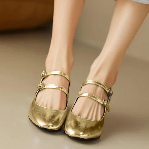 Vista 8 de LUXMAX Zapatos de vestir de tacón grueso Mary Janes con punta cuadrada de los años 50 para mujer, estilo vintage de los años 50