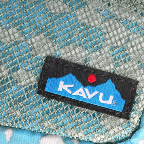 Vista 4 de KAVU Point Sur - Riñonera de nailon con bolsillo de malla, Ripple Tie Dye