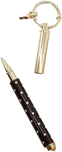 Vista 5 de Kate Spade New York - Llavero de bolígrafo de tinta negra con llave de metal, llavero de bolígrafo de tinta negra, punto de pin