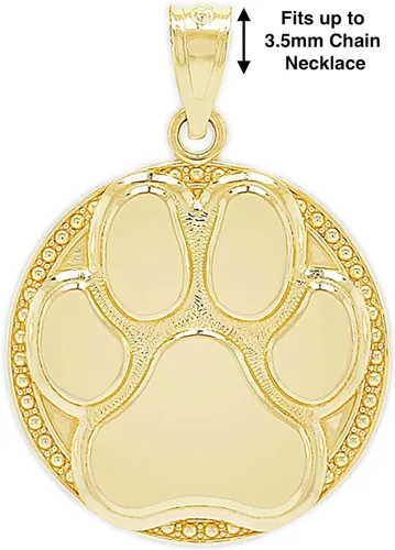 Vista 3 de Charm America Colgante de pata de perro dorado oro macizo de 10 quilates