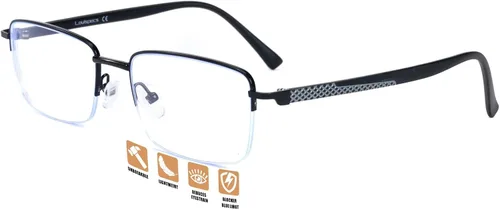 Vista 9 de Lentes de miopía para distancia, para hombres con visión cercana, gafas de miopía para conducir, ver hipermetropía, montura media