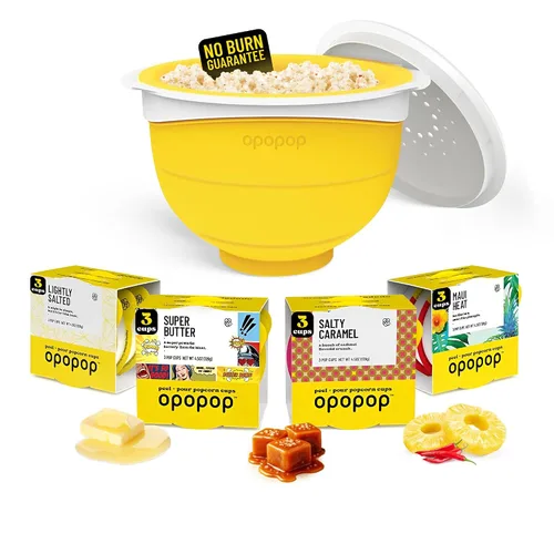 Vista 10 de Opopop Gourmet Popcorn Pop Cups - Juego variado de 4 unidades + juguete de silicona