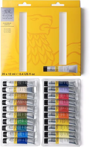 Vista 12 de Winsor & Newton Galeria - Set de pintura acrílica, 5 tubos de 60ml (2-oz), Metálico Introductory Acrylic Paint made with Professional Pigments