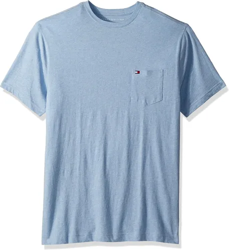 Vista 5 de Tommy Hilfiger - Camiseta esencial de manga corta, de algodón, con bolsillo y cuello redondo para hombre