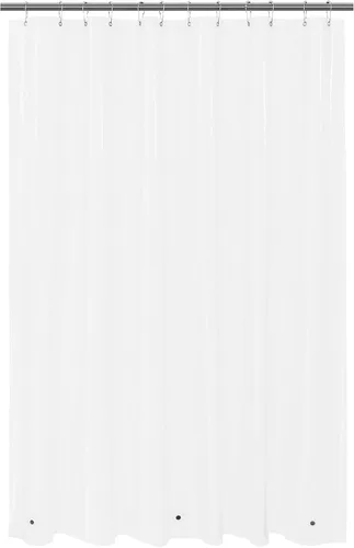 Vista 48 de Cortina de regadera para cabina de ducha 36x72, forro de cortina de regadera de plástico PEVA para baño, ligera e impermeable, 36 x 72, transparente