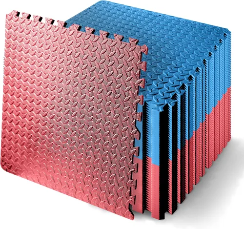 Vista 12 de SQUATZ Tapete grueso de espuma entrelazada para rompecabezas que protege los suelos del ejercicio del equipo de gimnasio, textura antideslizante