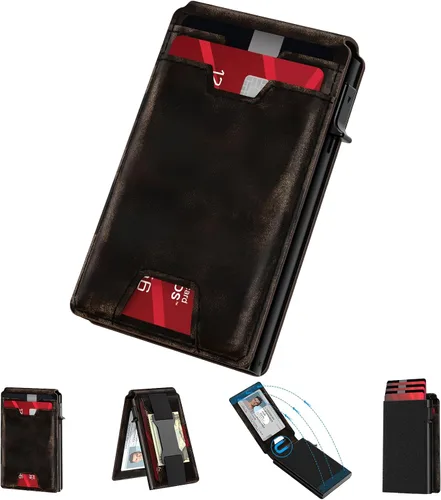 Vista 12 de typecase Cartera inteligente para hombre, Negro fibra de carbono