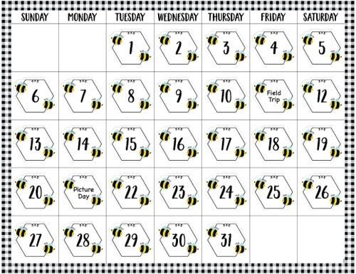 Vista 4 de CTP - Calendario de abejas para el aula (Creative Teaching Press 10585)