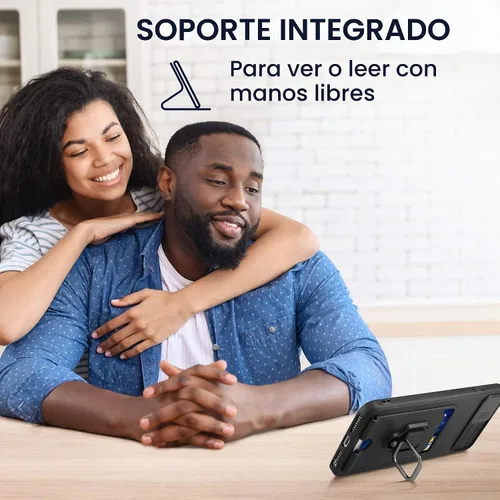 Vista 2 de kwmobile Funda de plástico compatible con Xiaomi Redmi Note 11 / Note 11S - Funda con soporte de metal con ranura para tarjetas - Verde musgo