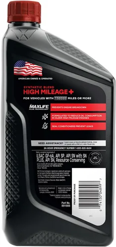 Vista 2 de Valvoline - Aceite de alto millaje 150 K con Maxlife Plus Technology, SAE 5W-20, 1 cuartos de galón, paquete de 2