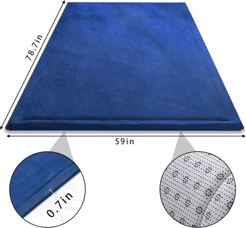 Vista 2 de Tapete suave de tatami, tapete antideslizante de espuma viscoelástica, tapete de juego grande para niños, tapete antideslizante para la sala