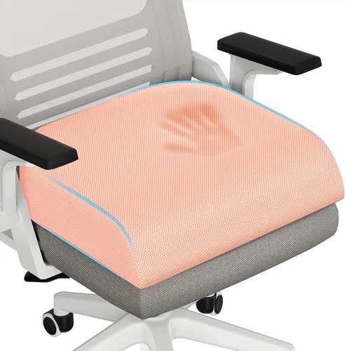 Vista 27 de TranquilRelax Cojín de asiento de espuma viscoelástica para silla de oficina, 3 pulgadas, color negro Medium-firm Support for Long Sitting