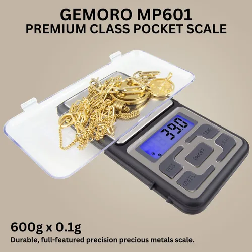 Vista 2 de GemOro Platinum MP601 - Báscula de joyería Báscula de cocina de bolsillo de clase premium Herramienta de precisión digital Lectura y precisión