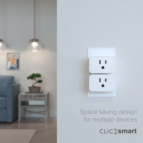 Vista 5 de ClicSmart Smart Home - Enchufe inteligente Wi-Fi para tomacorrientes Compatible con Alexa y Google Home para controlar por voz Control remoto