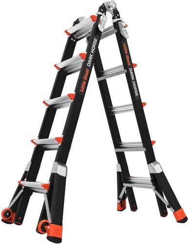 Vista 34 de Little Giant Escaleras Dark Horse 2.0 FG 13', verde de alta visibilidad